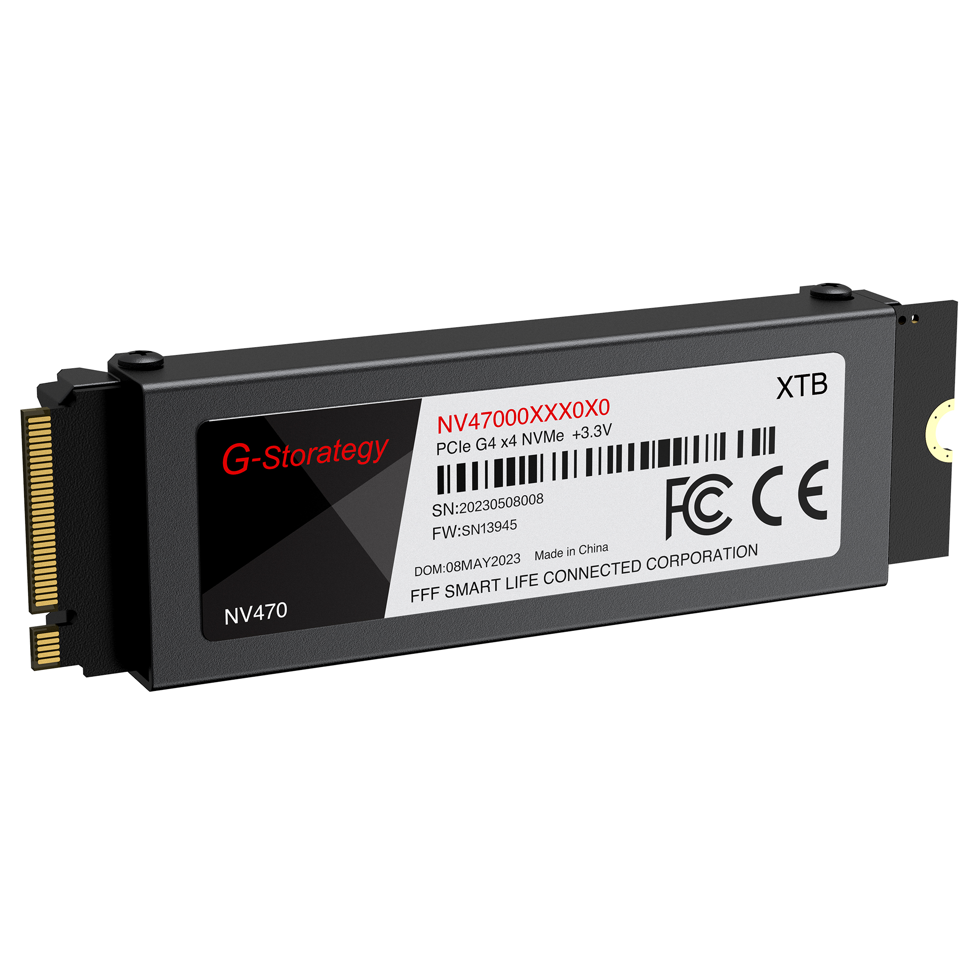 ヒートシンク装着済み G-Storategy製M.2 SSD 1TB