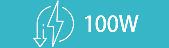 100W