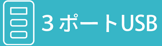 3ポートUSB